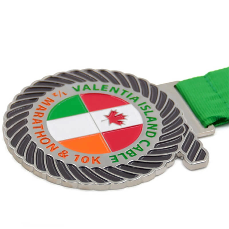 Logo in metallo Medaglie della maratona 10k personalizzate