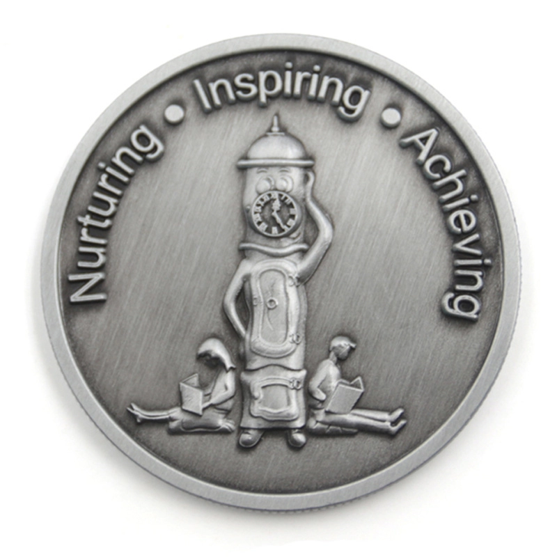 Moneta da sfida in argento antico personalizzata del produttore
