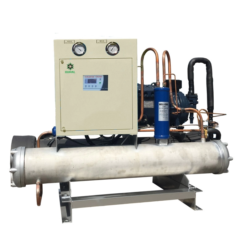 refrigeratore d'acqua industriale con scambiatore di calore in acciaio inossidabile