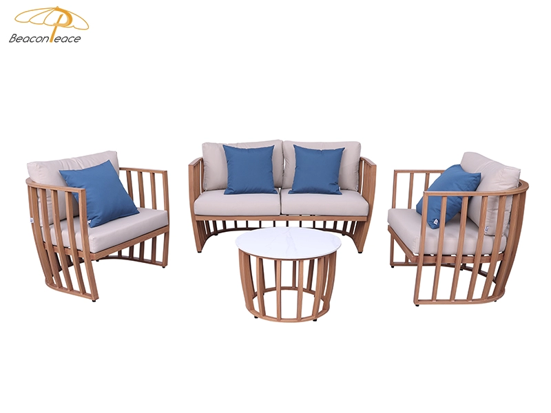 Set di divani da giardino in legno per mobili da giardino