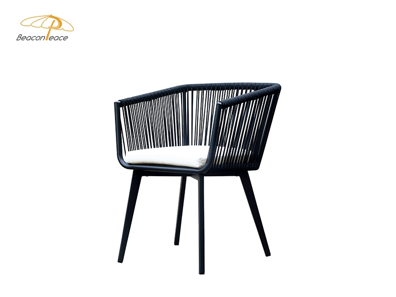 Mobili da giardino per esterni con sedia da tavolo da pranzo in alluminio moderna vendita calda