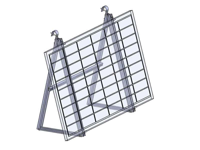 Staffa per balcone solare con struttura di montaggio solare triangolare regolabile